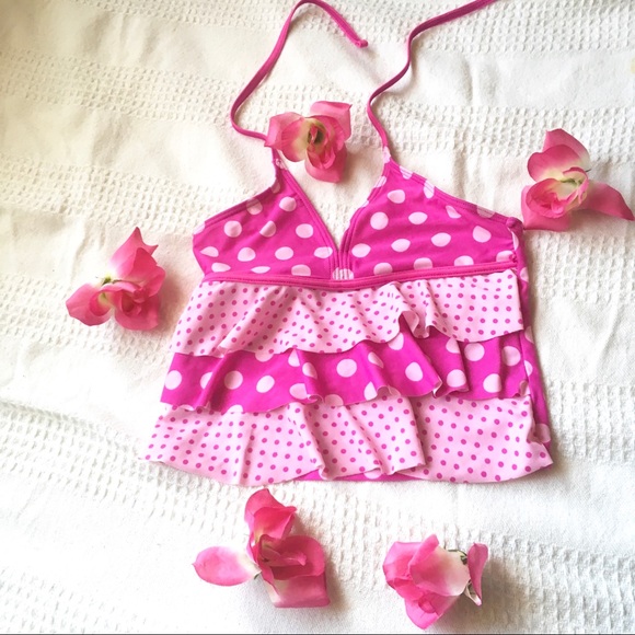 Other - 🌼Pink Polka Dot Swimsuit Top